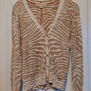Michael Kors zebra print cardigan XS